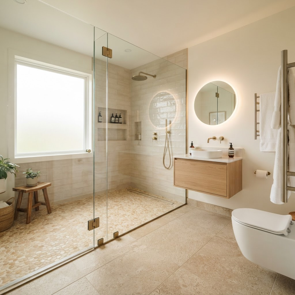 Wanne raus, Dusche rein in Berlin – neue bodengleiche Dusche anstelle der alten Badewanne